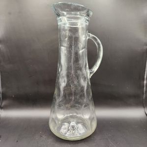 Textured Clear Glass Carafe